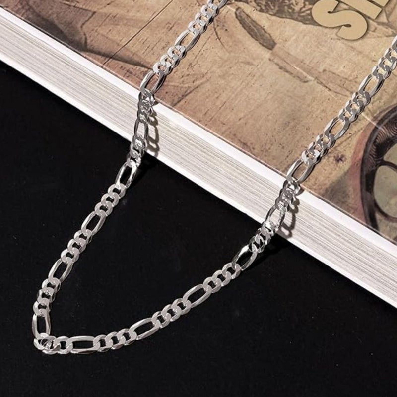 Quadri - Certified Made in Italy 925 Sterling Silver 5mm Figaro Link Chain Necklace 16 Inchs - Image 5